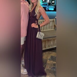 Free People Look Into The Sun Maxi Dress in Chocolate Merlot